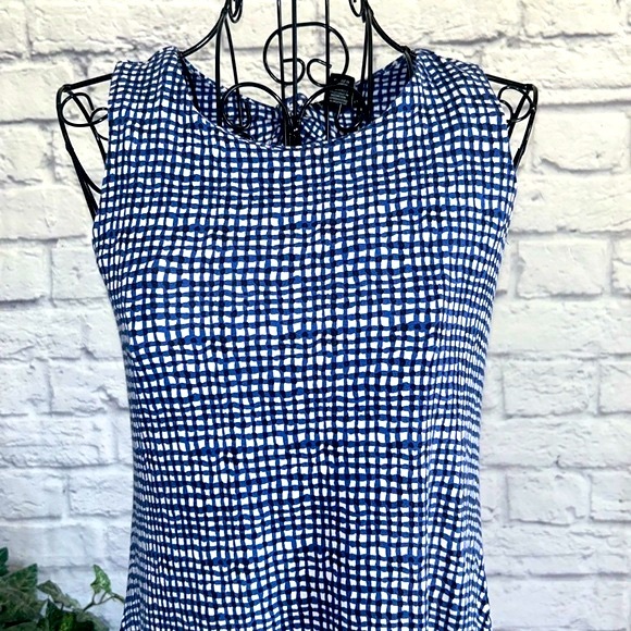 Mercer & Madison blue, black & white rayon dress size small - Picture 2 of 7